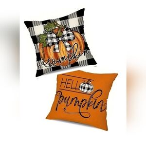 HELLO PUMPKIN PILLOW COVERS